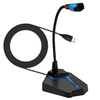 USB конденсаторный микрофон G25 с RGB подсветкой для стриминга записи подкастов с чувствительностью -30dB