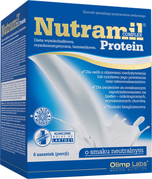 Suplement diety Olimp Nutramil Protein 6 saszetek Neutralny (5901330049033)