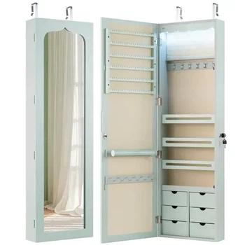 Шкаф для украшений с ящиками с дверцами 36,5×11,5×120 см для хранения