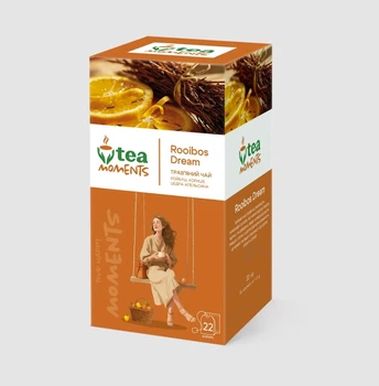Чай Ройбуш Tea Moments Rooibos Dream Мечта Ройбуша 22 саш по 1.5 г с шиповником, яблоком и лимонником