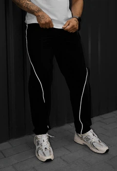 Штани Чоловічі Стаф Чорні Класичні Відбивні Чінос Staff Mar Black Reflective L (402692)