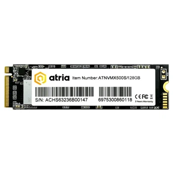 Твердотільний накопичувач SSD 128Gb, Atria X500S, PCI-E 3.0 x4, M.2 2280, 3D TLC, 2000/800 МБ/с (ATNVMX500S/128)
