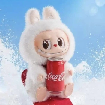 М'яка іграшка-брелок Лабубу Labubu Coca-Cola 16 см