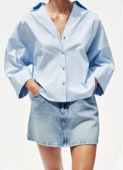 Сорочка Zara 18358 Світлий блакитний М (1260)