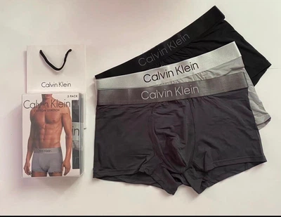Набор трусов-боксеров Calvin Klein Luxury Redefined 3 шт L светло-серый серый чёрный