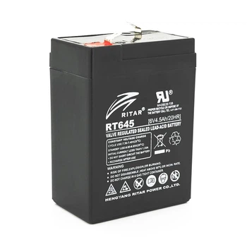 Акумуляторна батарея AGM RITAR RT645, Black Case, 6V 4.5Ah ( 70х47х99 (105) ) Q20 (UG-2968)