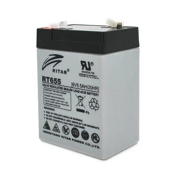 Акумуляторна батарея AGM RITAR RT655, Gray Case, 6V 5.5Ah (70х47х99 (105)) Q20 (UG-8210)