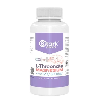 Магній L-треонат Stark Pharm Magnesium L-Threonate 500mg 120Caps