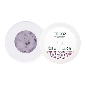 Гель для наращивания Crooz Flora Touch Gel с сухоцветами #07 15 мл