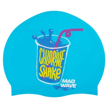 Шапочка для плавания силиконовая взрослая Mad Swim 055453 Blue-Multicolor