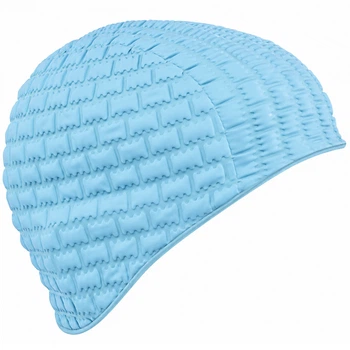 Шапочка для плавання гумова доросла Mad Swim Candy Bubble 051605 Light Blue