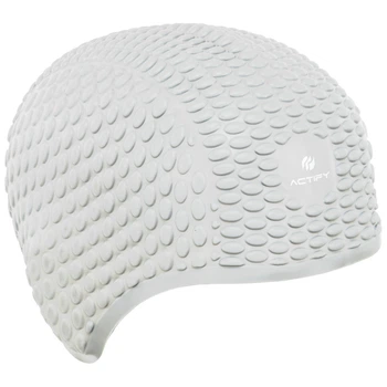 Шапочка для плавания на длинные волосы SP-Sport Actify Bubble 0786 White
