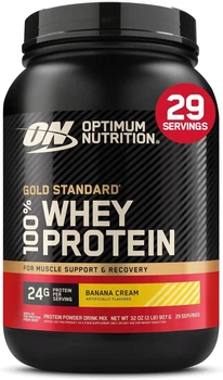 Протеин Optimum Nutrition Gold Standard 100% Whey Protein USA 907 г (Banana cream) изолят сывороточный протеина