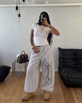 Unisex оверсайз штаны - джогеры / серый one-size 0227971