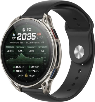 Силиконовый Ремешок Base для Amazfit Cheetah 2 Ultra Black (45779-2B)