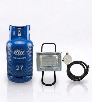 Комплект Газовый обогреватель Nurgaz Kamp Soba 3.5 кВт NG-310-P на ножке с Баллоном WERK 27л