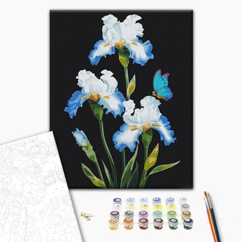 Картина за номерами Brushme Іриси, BS53915