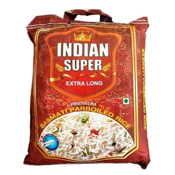Рис білий Басматі парбоілінг Indian Super Extra Long Premium Basmati Parboiled Rice Паровий довгі зерна Преміум Мішок з ручкам 2кг
