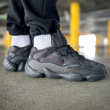 Кросівки чоловічі Adi Yeezy Boost 500 black / Аді Ізі Буст 500 чорні 41