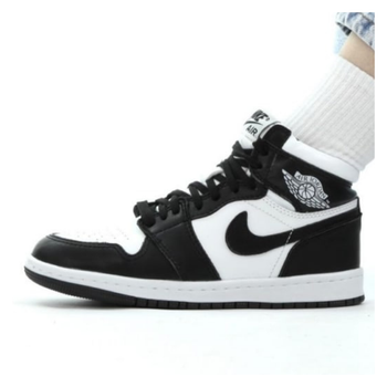 Кросівки зимові чоловічі Ni Air Jord Retro 1 black white з хутром / Най Джор Ретро чорно-білі на хутрі 38