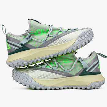 Кросівки чоловічі та жіночі Ni ACG Mountain Fly Low Sea Glass Grey Green / Най АСГ Маунтін флай низькі сірі 42