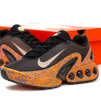 Кроссовки мужские и женские Ni Air Max Dn Safari / Най аир макс ДН оранжевые с черным 38
