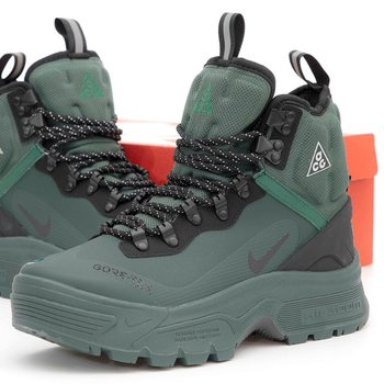 Кросівки чоловічі Ni ACG Air Zoom Gaiadome GTX Gore-Tex Green Black / Най АСЖ аір зум Гор-Текс зелені високі 42