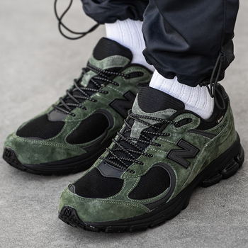 Кроссовки мужские и женские N Bal 2002R Gore-tex Green Black / Н Бал 2002Р хаки 43