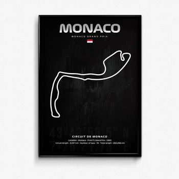 Постер в рамці Monaco grand prix formula 1 А3