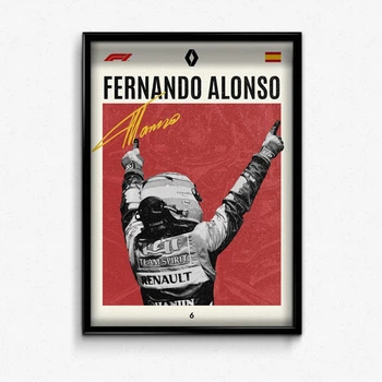 Постер в рамці fernando alonso formula 1 А4