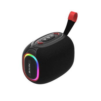 Портативная колонка BAVIN BM-33 Hi-Res RGB-подсветка Повербанк BT/USB/TF/FM/TWS Black