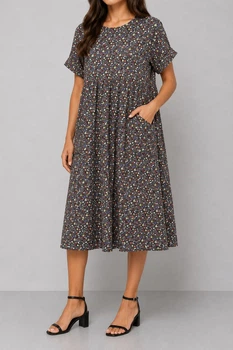 Платье AGER 4XL-5XL Темно-оливковый 214R209-5