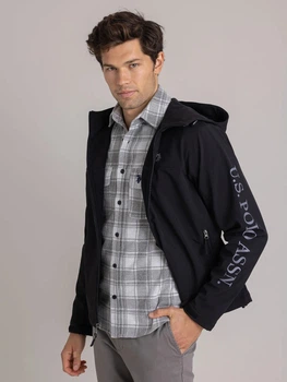 Куртка демісезонна з капюшоном чоловіча U.S. Polo Assn 109800-R700A(Black) 2XL Чорна (887260788158)