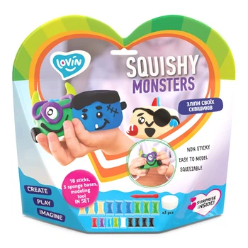Набор для лепки Lovin Squishy Monsters с воздушным пластилином ,70130