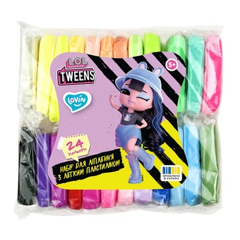 Набор для лепки с воздушным пластилином Lovin L.O.L. Surprise! Tweens Неон 24 цвета, LOL70192