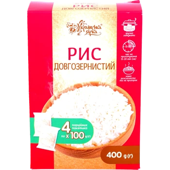 Рис Довгозернистий Українська Зірка вар./пак 400 г