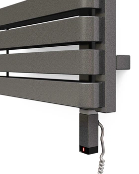 Тен для рушникосушки Terma ONE 30x30 з регулятором, 400 Вт, колір Metallic Grey (спіральний кабель в розетку)