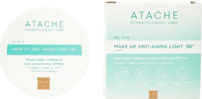 Podkład do twarzy Atache Be Sun SPF 50+ przeciwstarzeniowy Light 01 12 g (8430795000695)