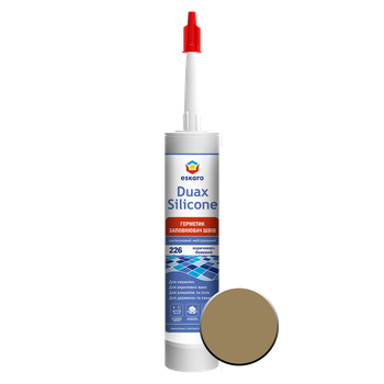 Герметик заполнитель швов Eskaro Duax Silicone №226 коричнево-бежевый силиконовый нейтральный 300 мл