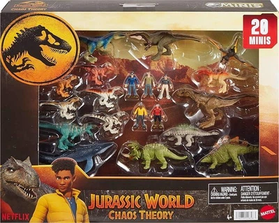 Набір із 20 мініфігурок Світ Юрського періоду Теорія хаосу Jurassic World Chaos Theory 20 Minis Mattel