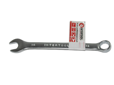 Ключ рожково-накидной CrV 16 мм INTERTOOL (34176)