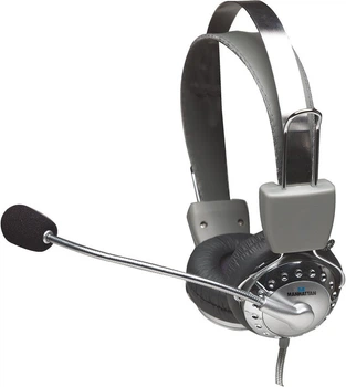 Навушники Manhattan Headset Stereo Silver (766623175517)