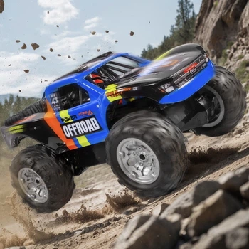 Машинка на радиоуправлении джип вездеход OFFROAD MAX синяя амфибия 33 см JJRC Q205