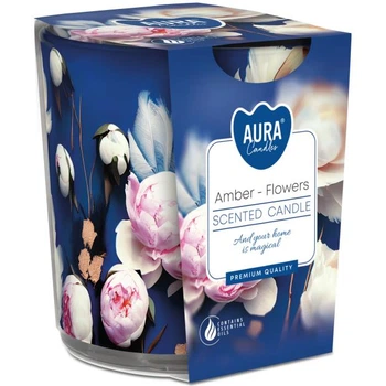 Свеча ароматичная Aura (Bispol) Янтарь - Цветы (27673)