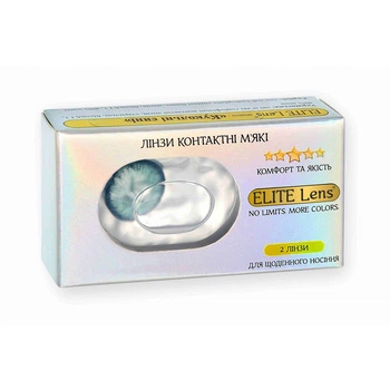 Синие контактные линзы с диоптриями ELITE Lens Синие Кукольные Новые 2 шт. -1.50