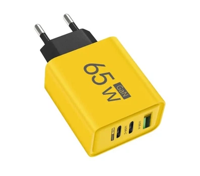 Быстрая зарядка APD-60 QC 3.0 выход 1 USB порта+2 Type C 65 Вт