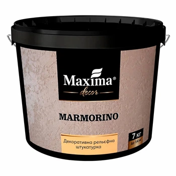 Декоративная рельефная штукатурка Maxima Decor Marmorino Белая 7 кг