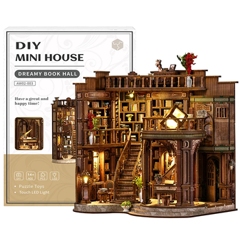 DIY-конструктор «Книжный зал мечты» AW02-003 с LED-подсветкой 888 деталей