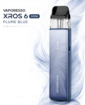 Pod-система Vaporesso XROS 6 Mini Plume Blue синяя электронка наа 1600мАч подик со сменным картриджем