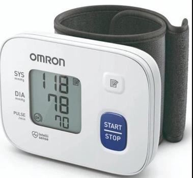 Тонометр автоматический на запястье OMRON RS1 HEM-6160-E, манжета 13,5-21,5 см.